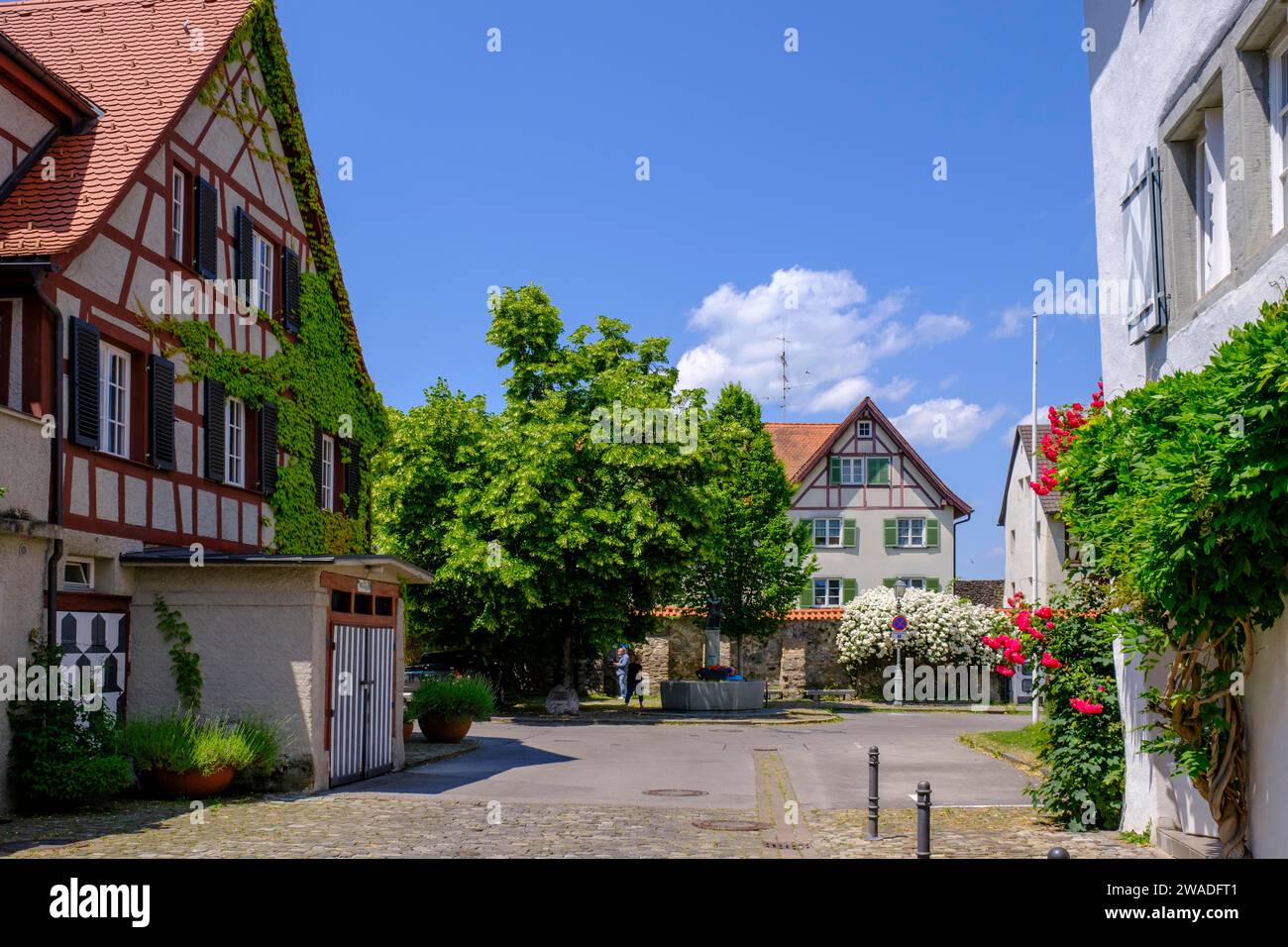 Ehrengutaplatz, Oberstadt, Bregenz, Vorarlberg, Österreich Stockfoto