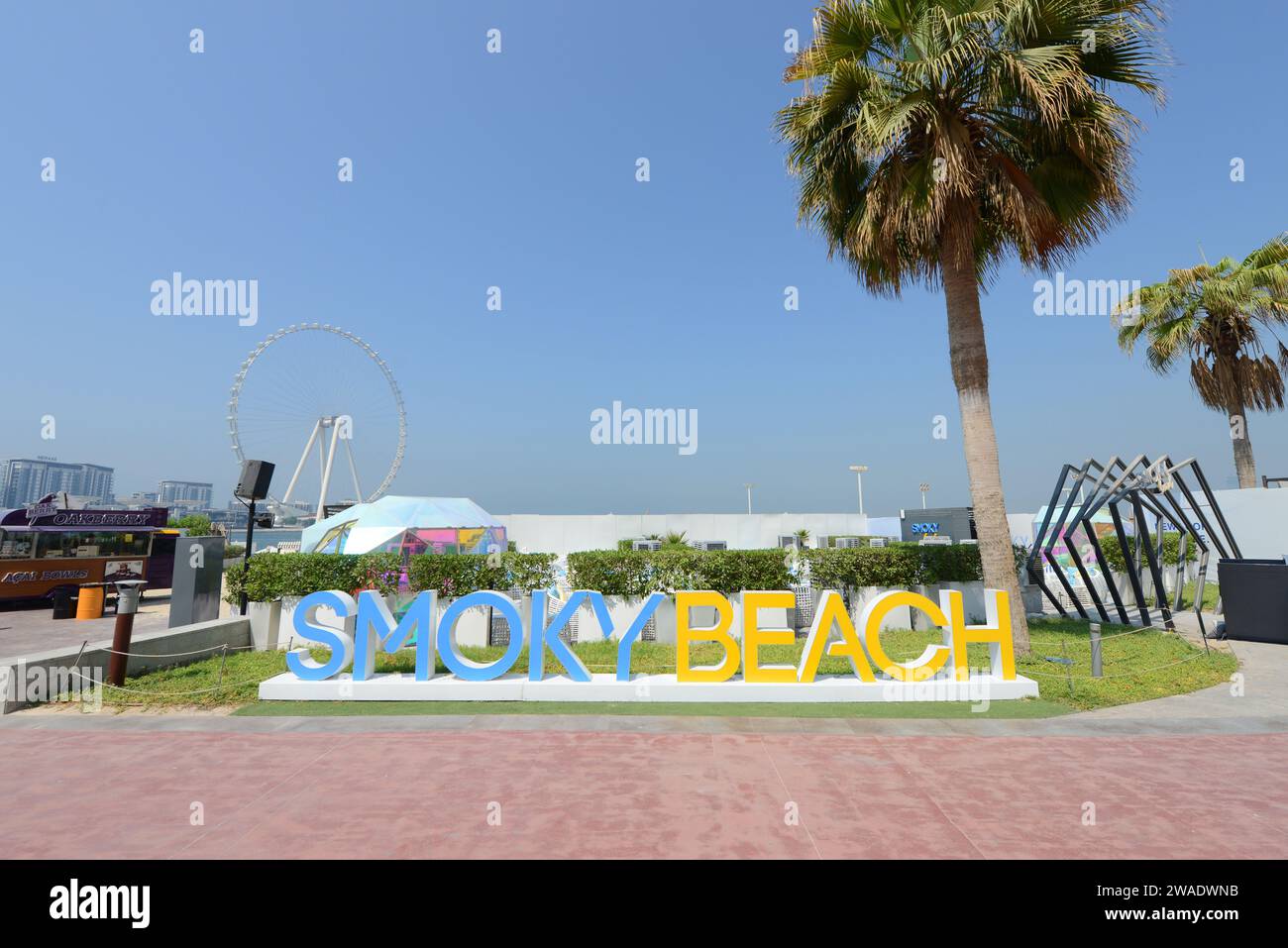 Smoky Beach am Marina Beach in Dubai, VAE. Stockfoto