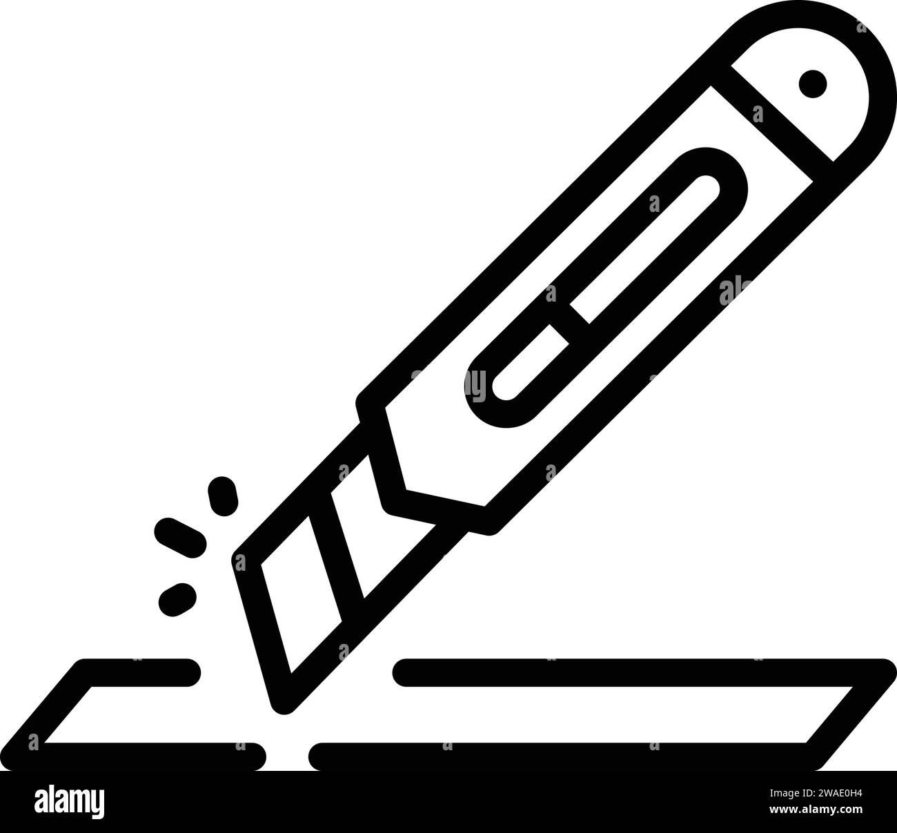 Symbol für Schnitt, Messer Stock Vektor