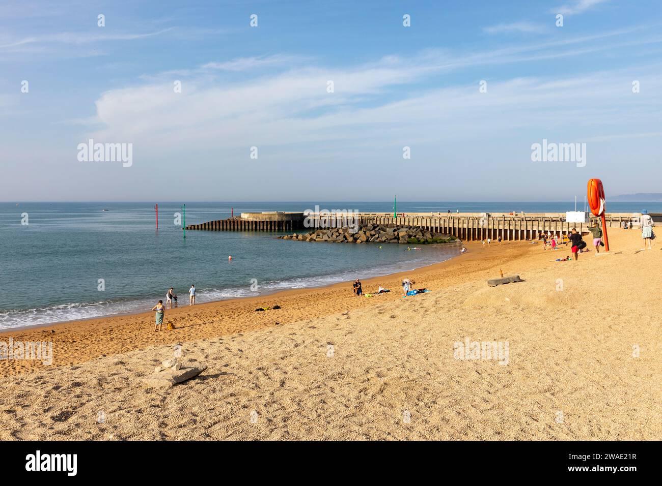 West Bay Beach Bridport an der juraküste in Dorset, England, Großbritannien, september 2023 Stockfoto