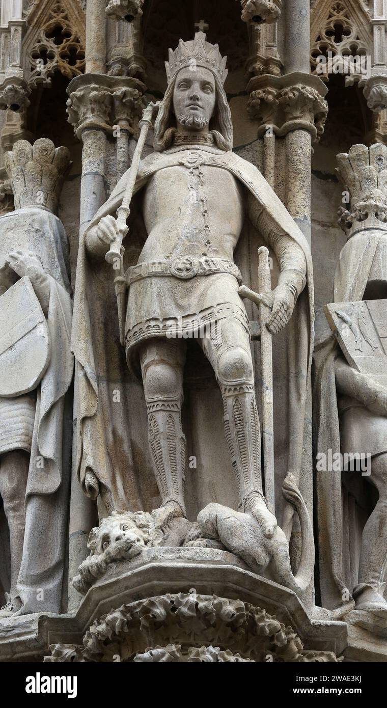 Statue des heiligen im Stephansdom in Wien, Österreich Stockfoto