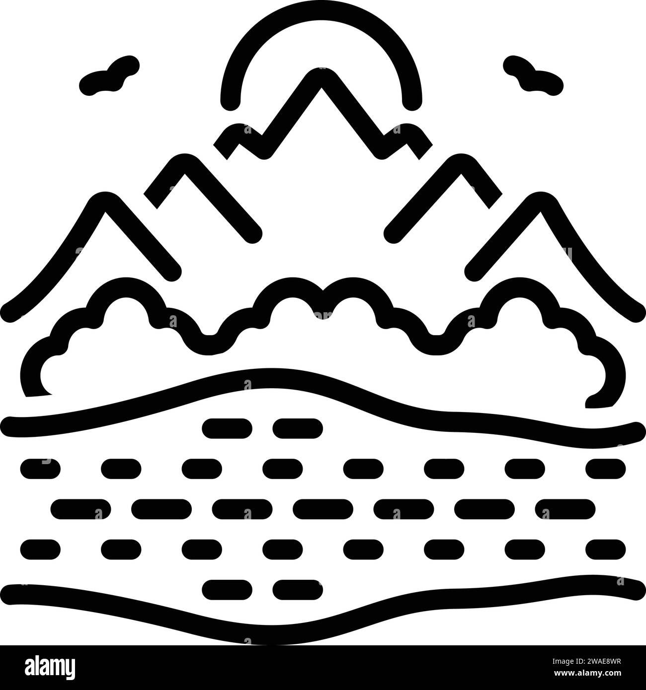 Symbol für Teich, See, Natur Stock Vektor