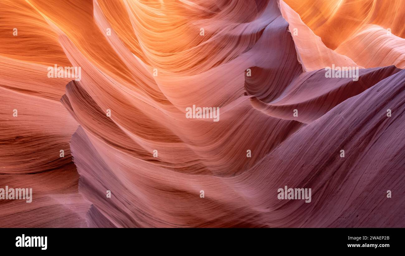 Ein malerischer Blick auf Angel Hair im Antelope Canyon, Arizona, USA Stockfoto