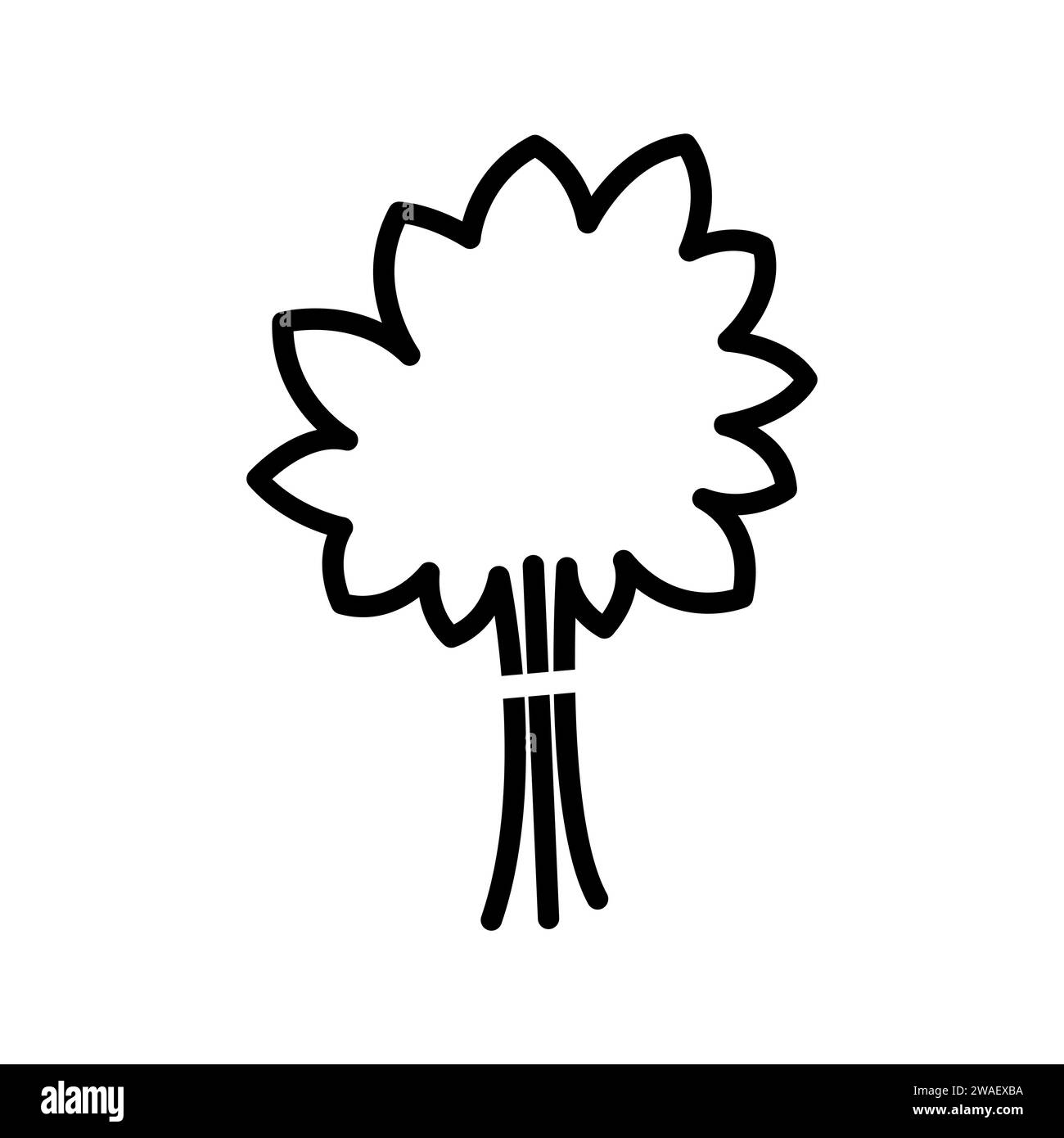 Wisk für Sauna-Umrissvektor-Symbol Stock Vektor