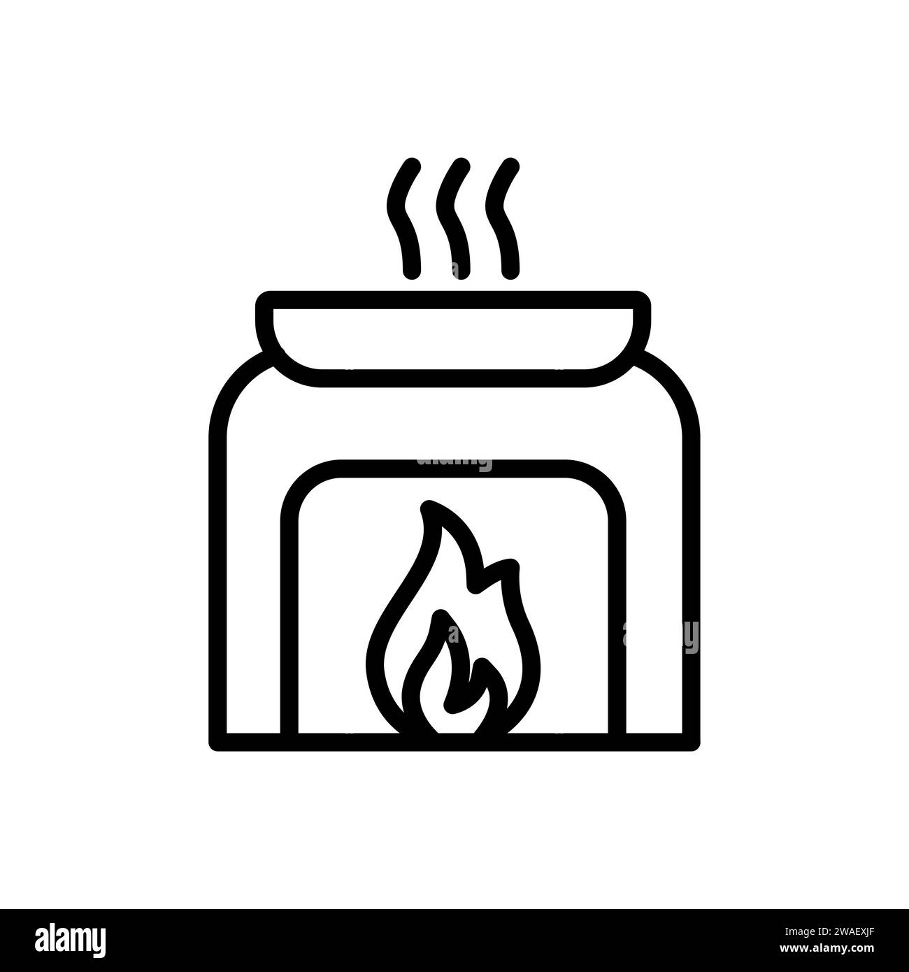 Symbol für den Umriss des Saunaheizgeräts Stock Vektor