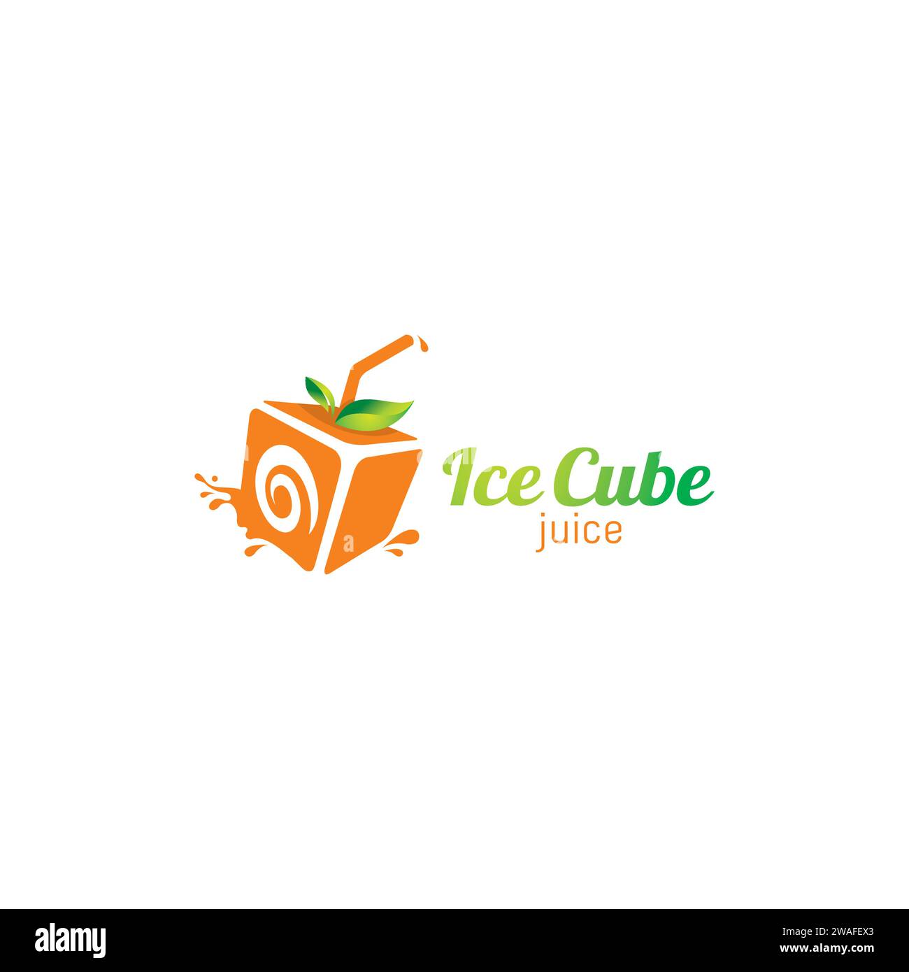 Ice Cube Juice Logo Stock Vektor