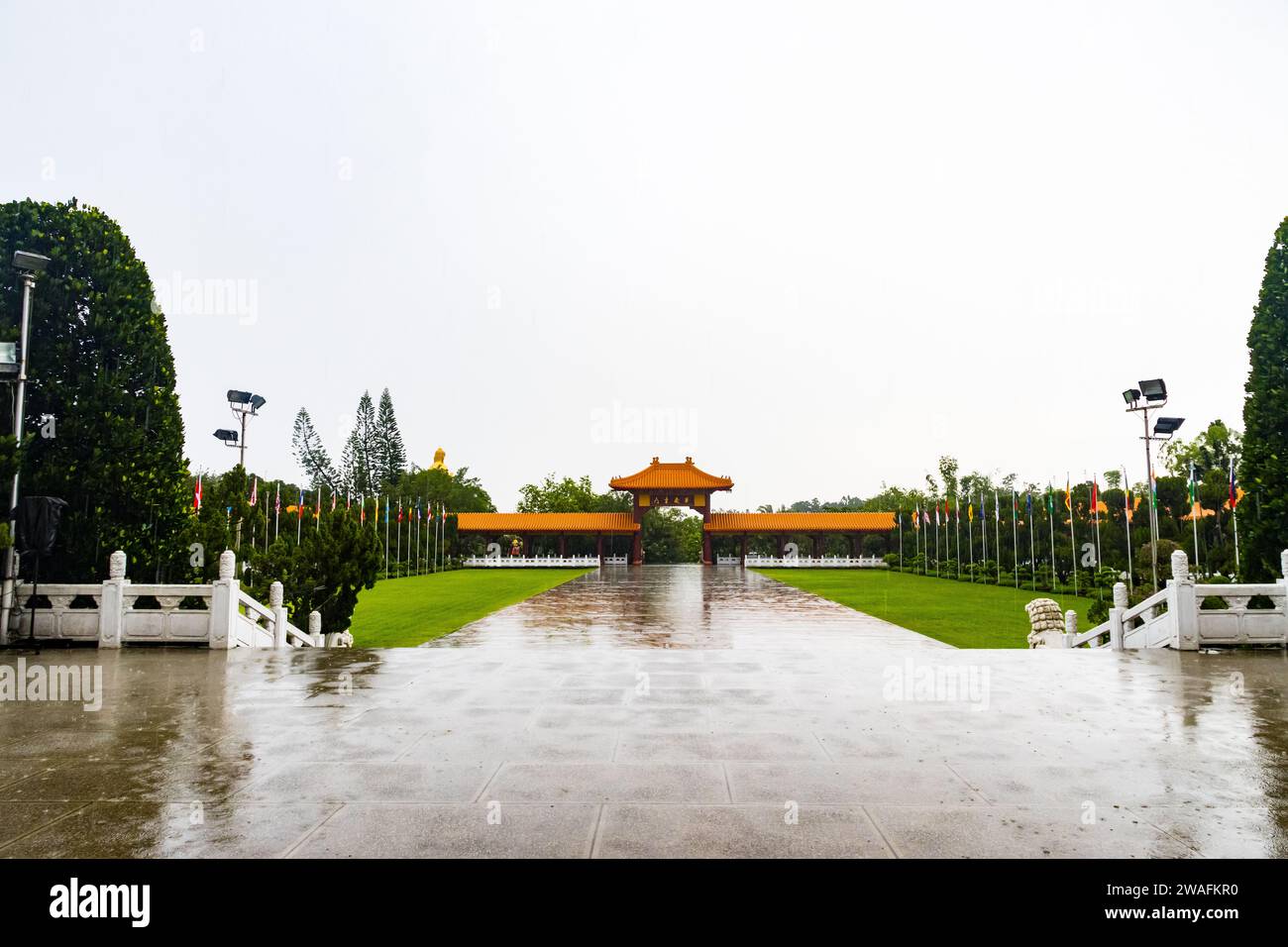 Taiwanesische buddhistische Architektur in Fo Guang Shan, Kaohsiung, Taiwan Stockfoto