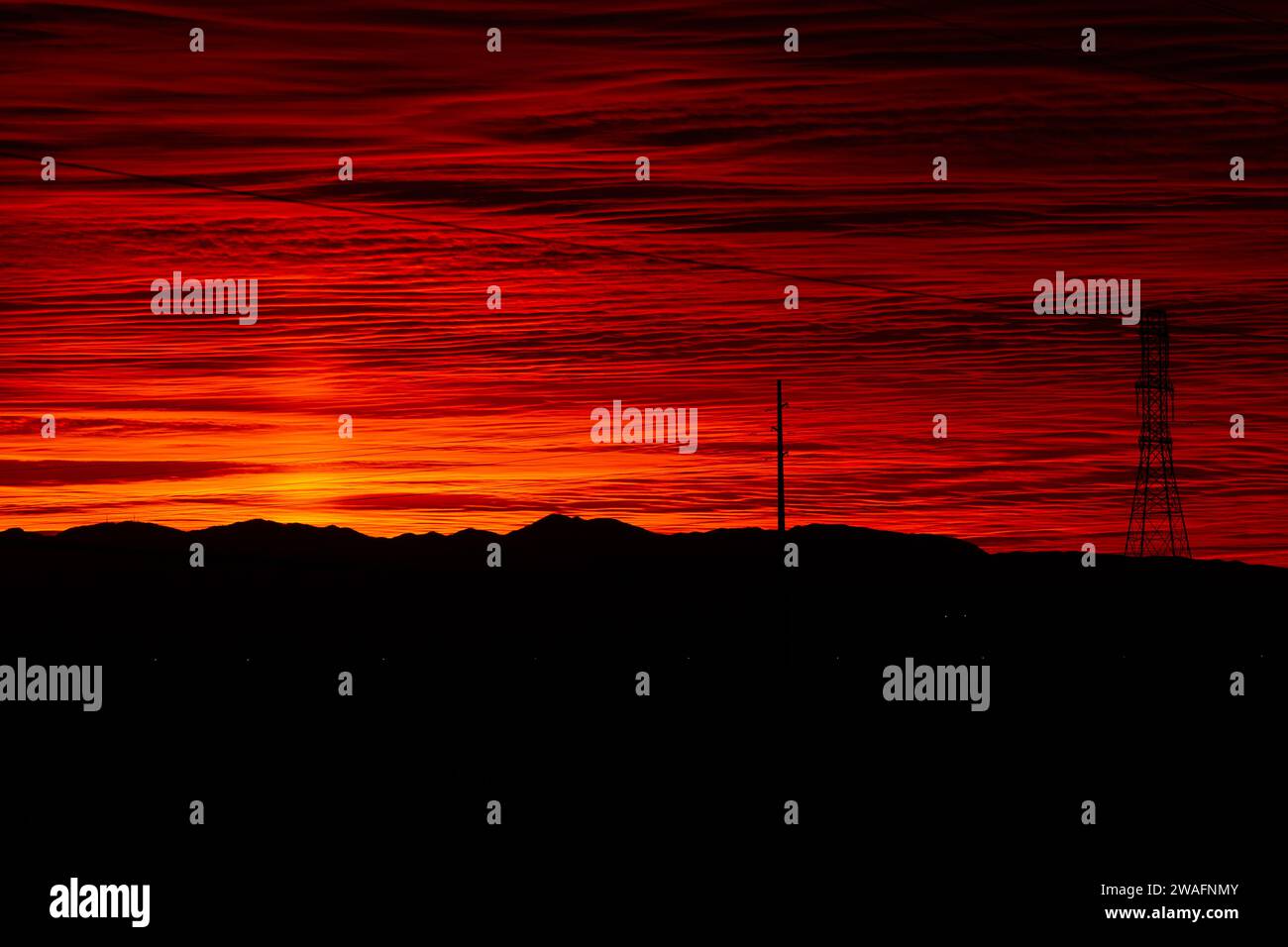 Südliches Arizona 2024 Sonnenuntergang Stockfoto