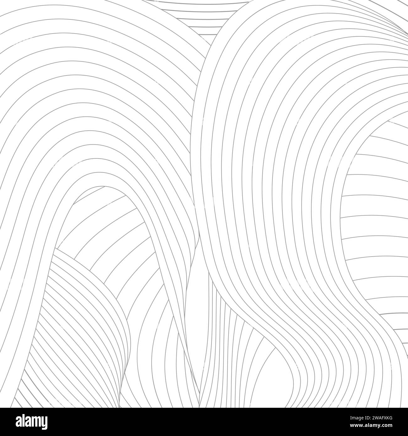 Abstrakter Hintergrund der Wellenlinien. Hintergrund von glatten parallelen Linien. Eine Vorlage für kreative Ideen und Design. Vektorabbildung Stock Vektor