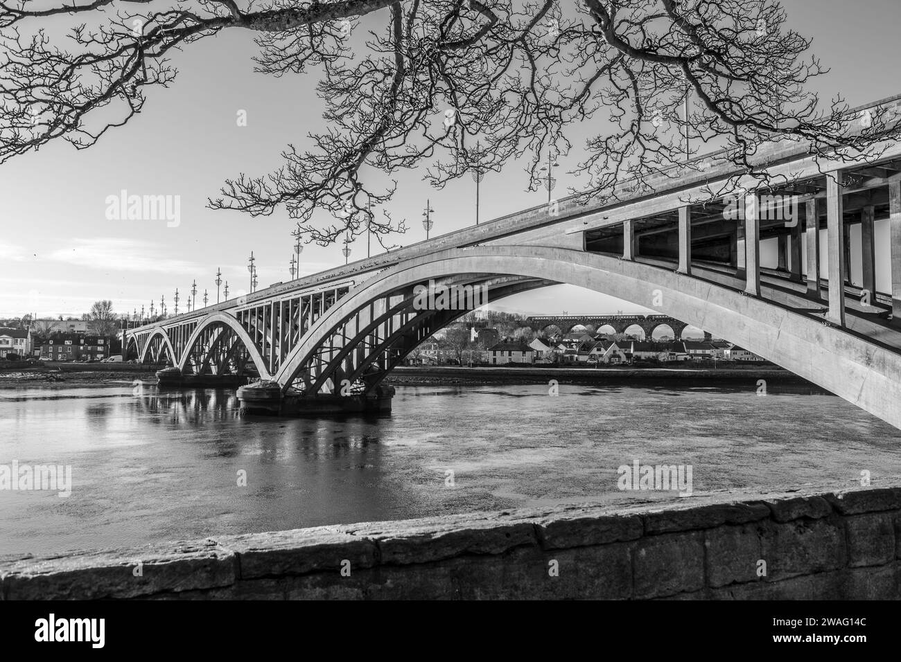 Royal Tweed Bridge in Mono Stockfoto