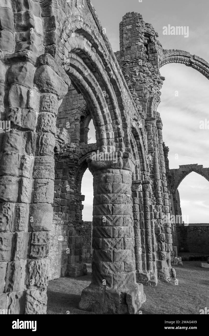 Lindisfarne Priory in Mono Stockfoto