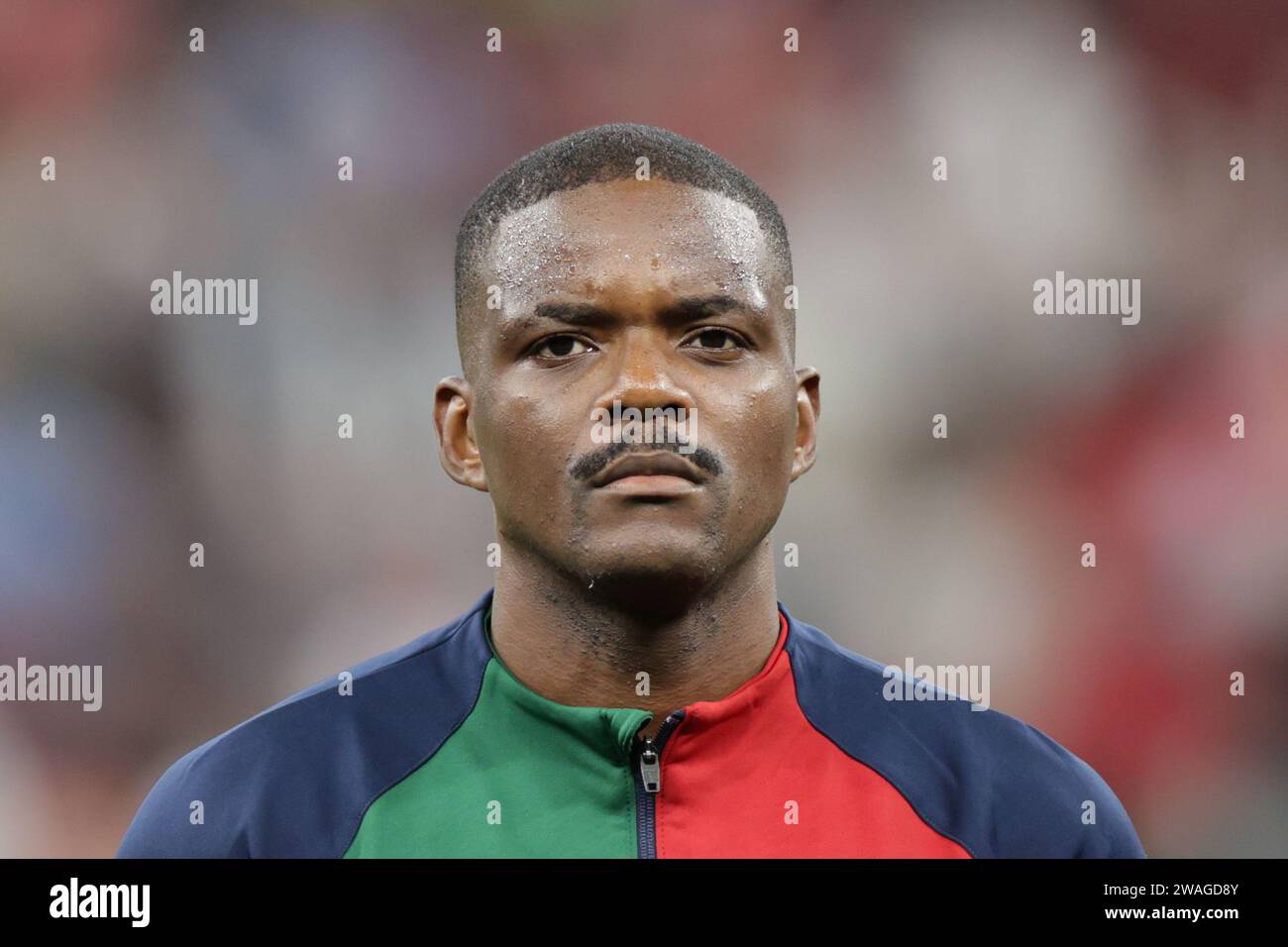 William Carvalho aus Portugal wurde beim Spiel der FIFA-Weltmeisterschaft Katar 2022 zwischen Portugal und der Schweiz im Lusail-Stadion im Einsatz gesehen. Endpunktzahl: Portugal 6:1 Schweiz. Stockfoto