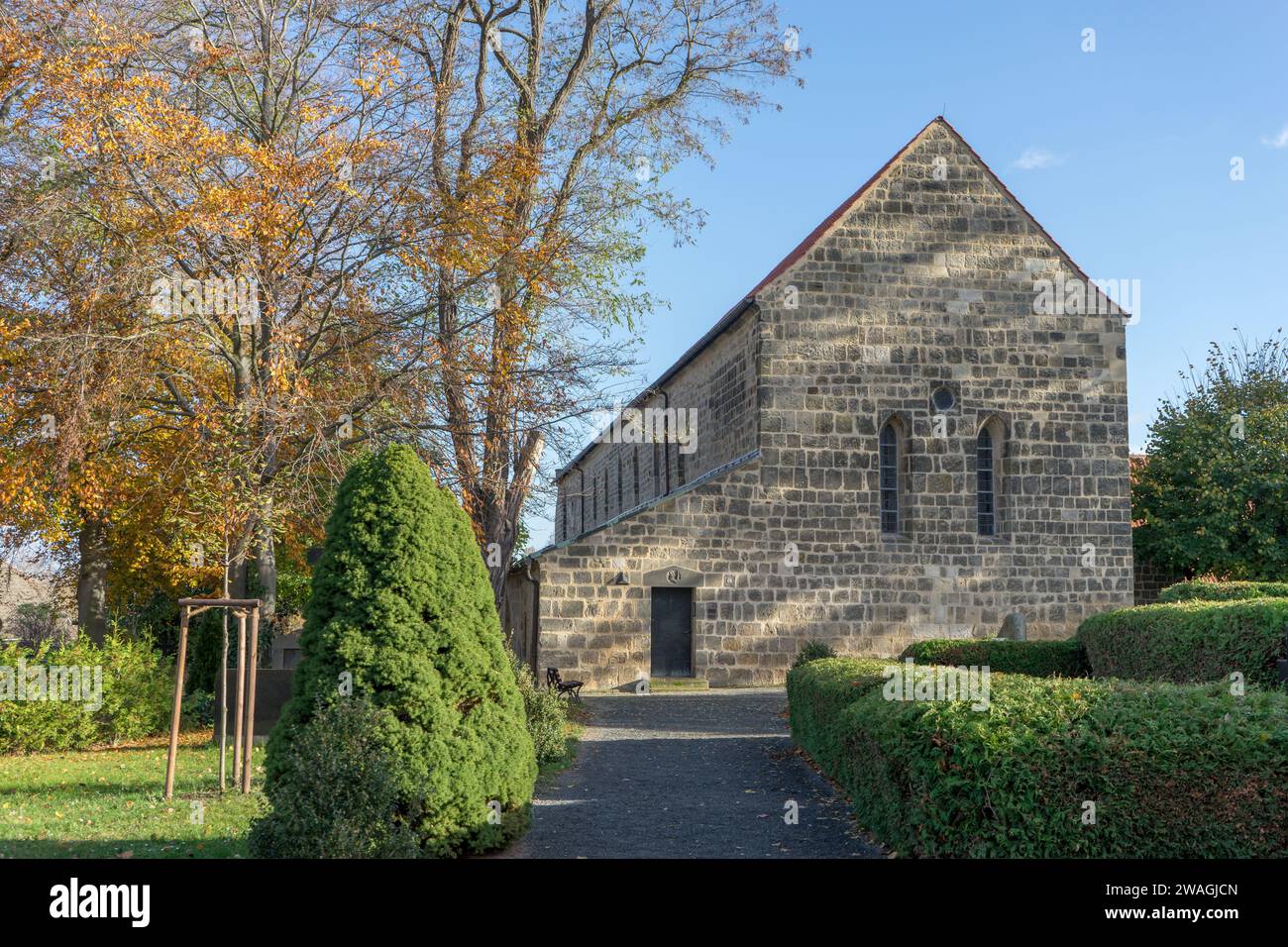 Historische Kirche St.. Wiperti in Quedlinburg, Sachsen-Anhalt, Deutschland Stockfoto