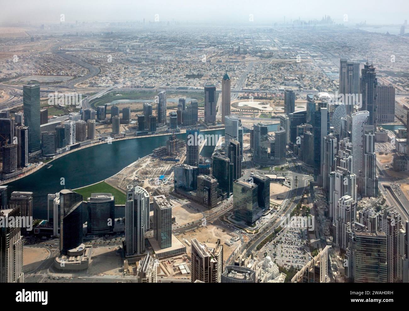 Dubai, VAE City Scene Aerial Stockfoto