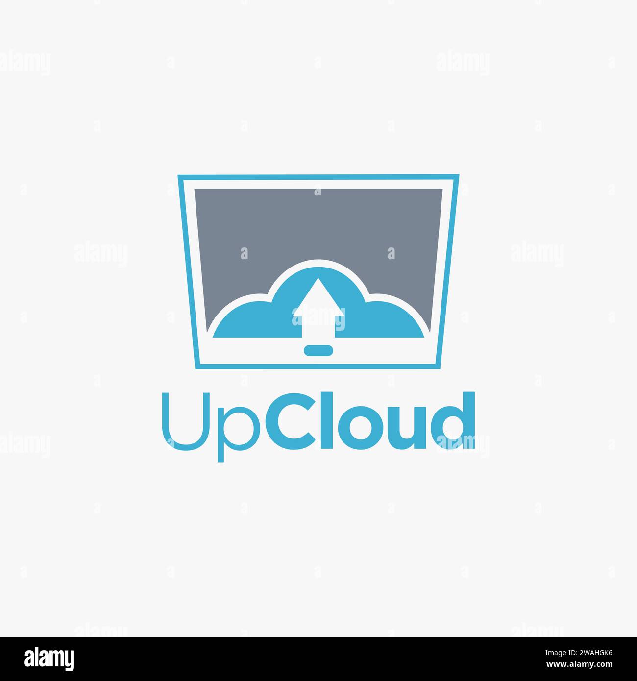 Cloud-Speicher, Cloud-Daten-Logo-Vektorvorlage auf weißem Hintergrund Stock Vektor