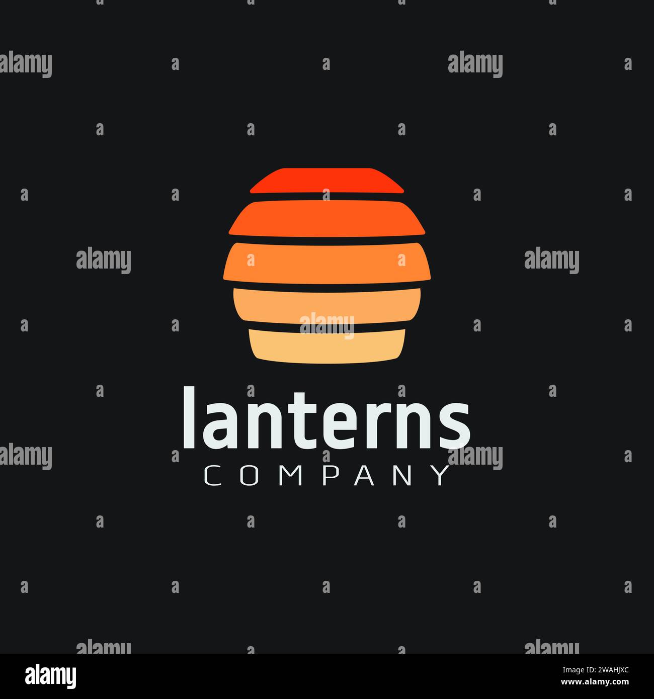 Abstraktes modernes Licht der Lampion Laterne Logo Symbol Vektor Vorlage Stock Vektor