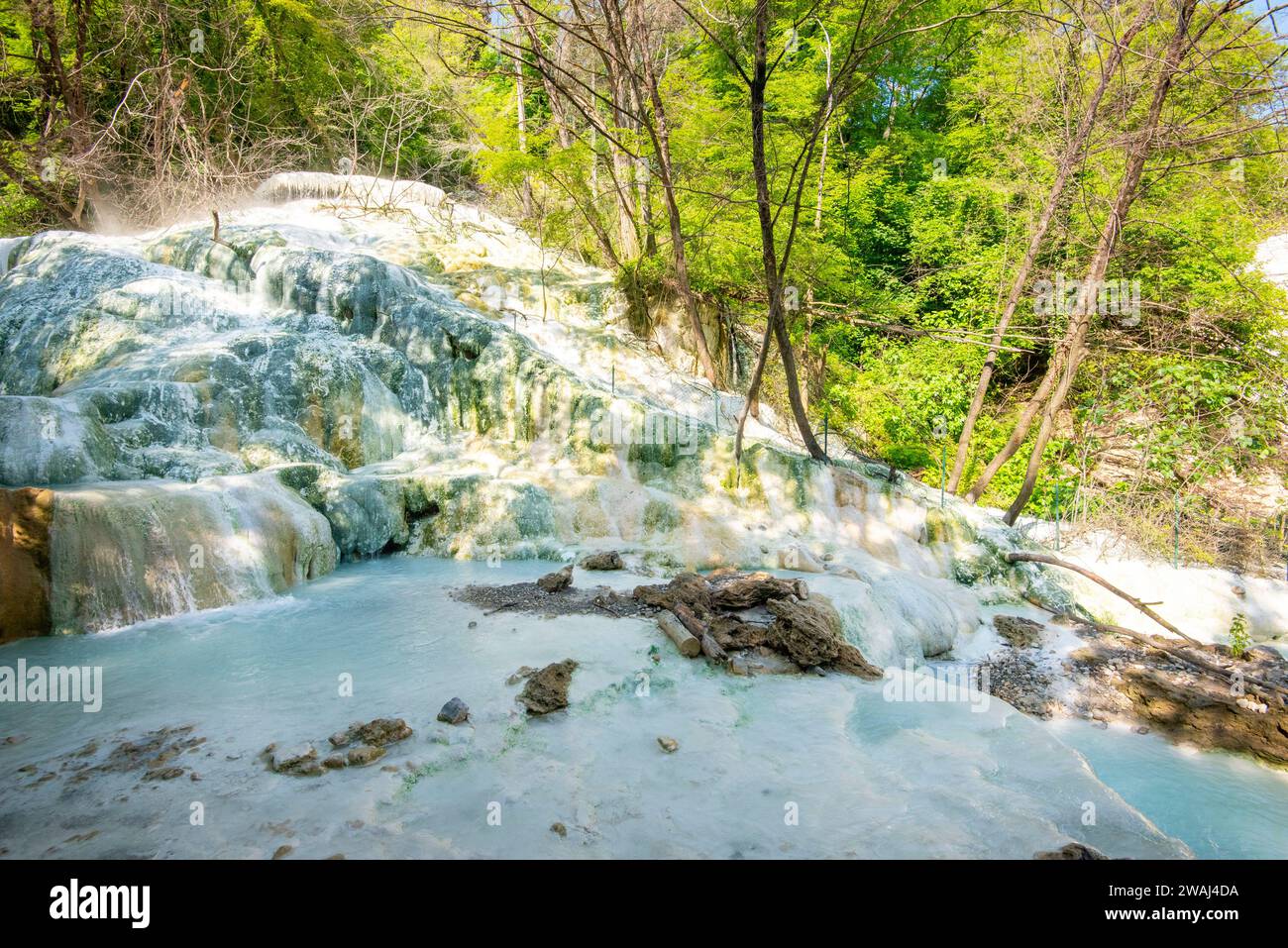 San Filippos Wasserfall-Thermalbäder - Italien Stockfoto