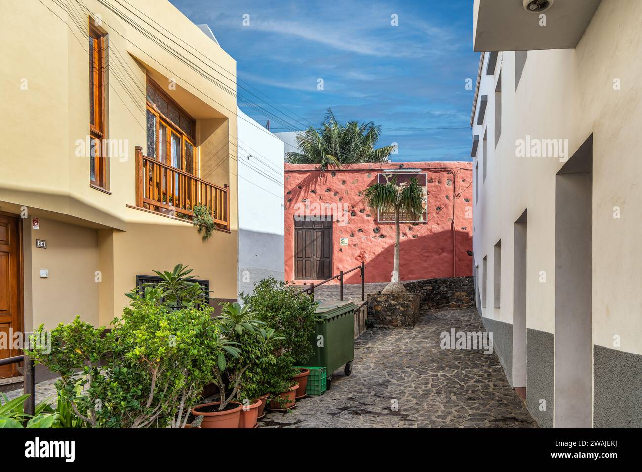 Kleine Straßen in Buenavista an der Nordküste Teneriffas, Spanien Stockfoto