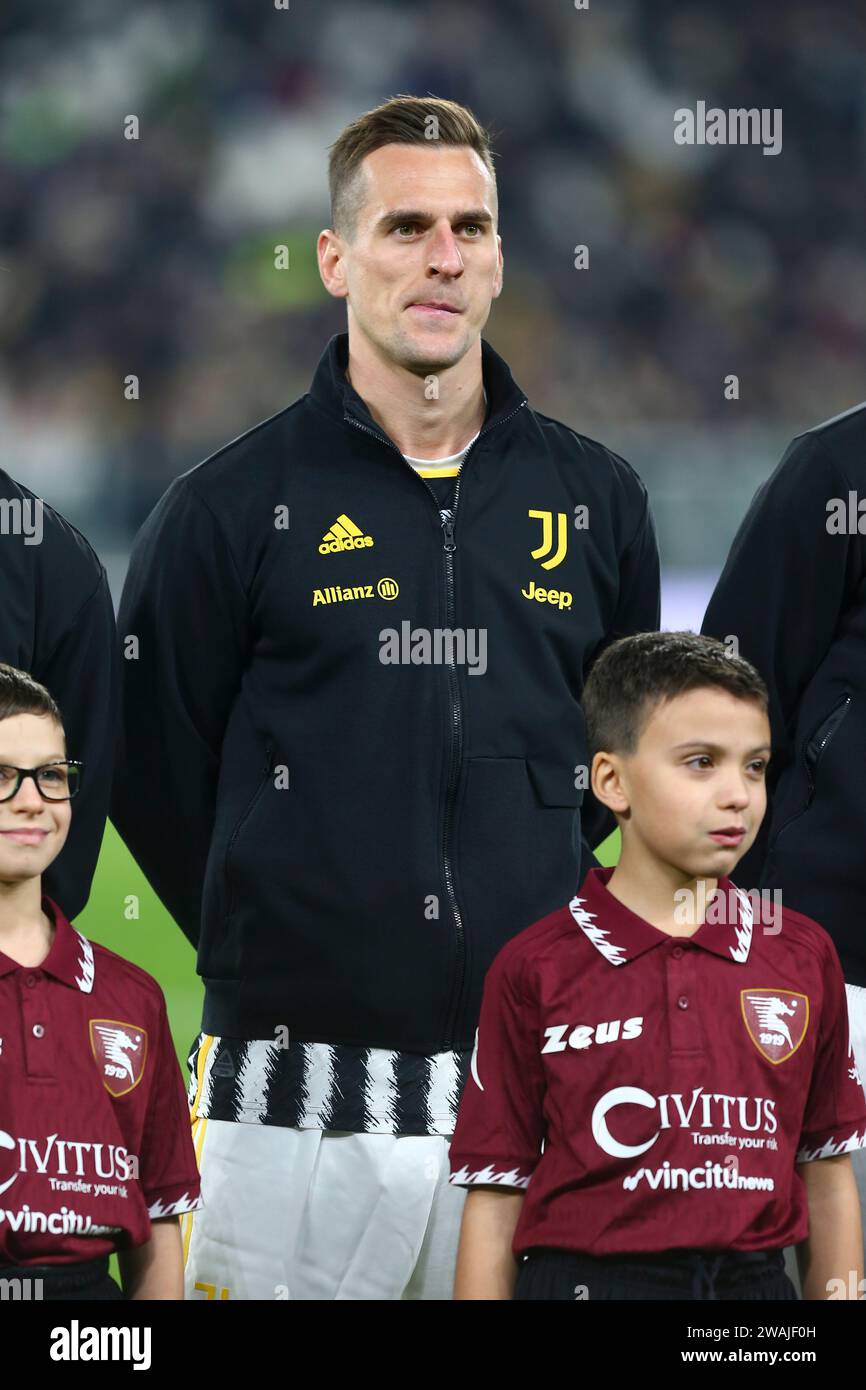 Arkadiusz Milik während des Coppa Italia-Spiels zwischen Juventus FC und Salernitana im Allianz-Stadion am 4. Januar 2024 in Turin. Stockfoto