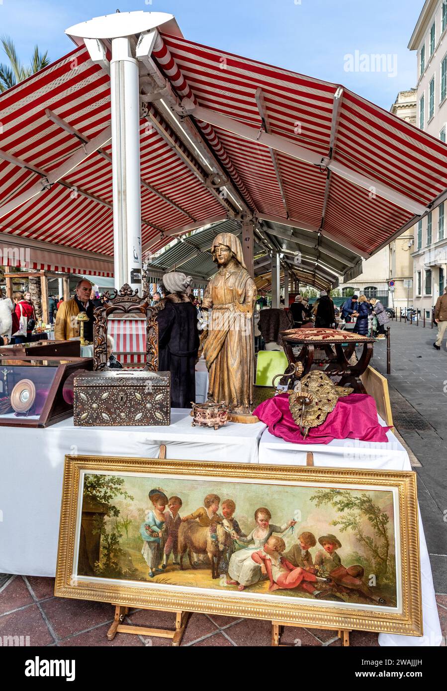 Straßenmarkt In Nizza Frankreich Stockfoto