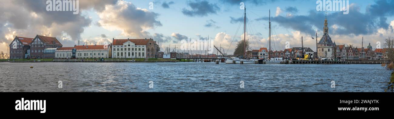 Panorama von Hoorn, Nordholland, Niederlande Stockfoto