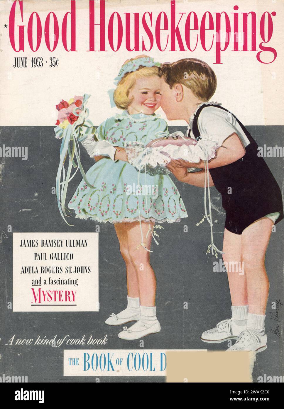 Vintage-Werbespot „Good Housekeeping“ Juni 1953, USA Stockfoto