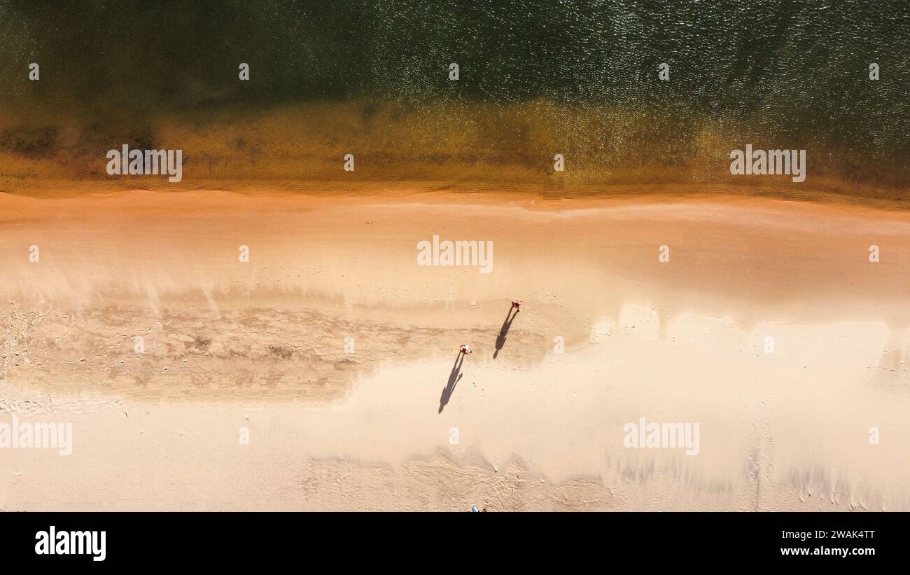 Sanddünen im Parnàiba-Delta in Brasilien. Stockfoto