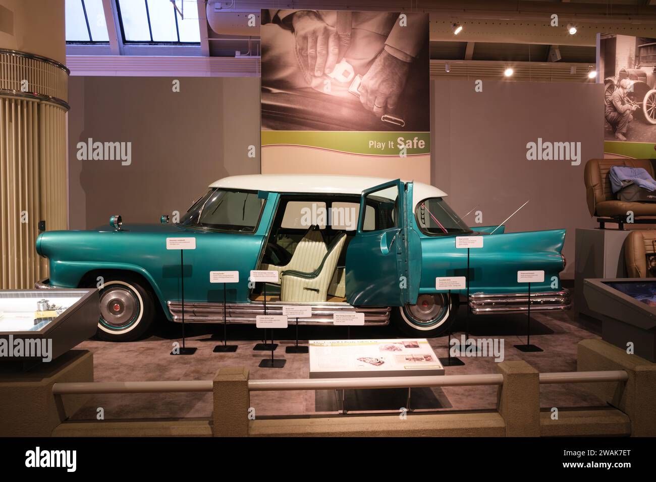 1957 Cornell-Liberty Sicherheitsfahrzeug, ausgestellt im Henry Ford Museum of American Innovation Stockfoto