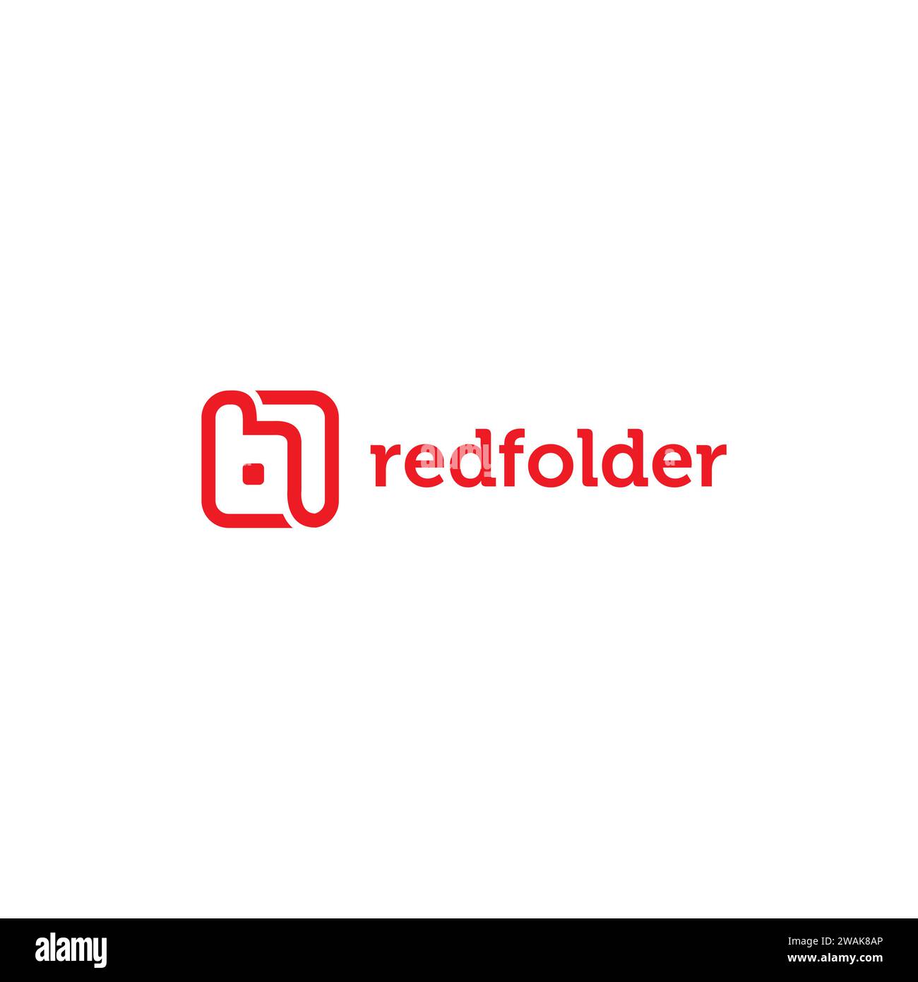 Rotes Ordnerlogo einfach Stock Vektor