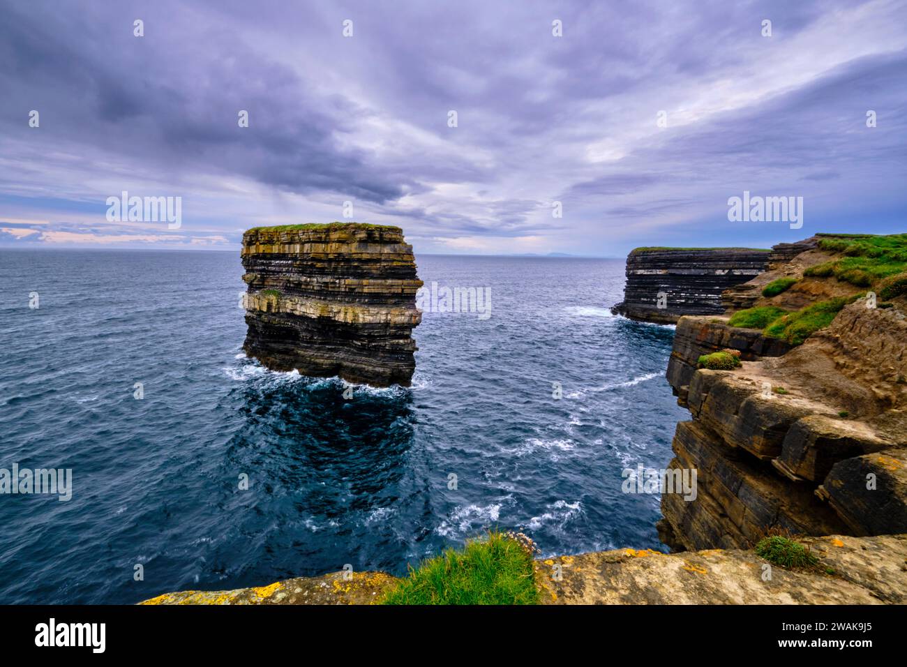 Republik Irland, Provinz Connacht, County Mayo, Ballycastle, Downpatrick Head Stockfoto