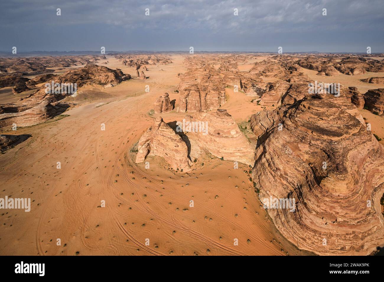 Al Ula, Arabie Saoudite. Januar 2024. Landschaft während des Prologs der Dakar 2024 am 5. Januar 2024 in Al-Ula, Saudi-Arabien - Foto Eric Vargiolu/DPPI Credit: DPPI Media/Alamy Live News Stockfoto