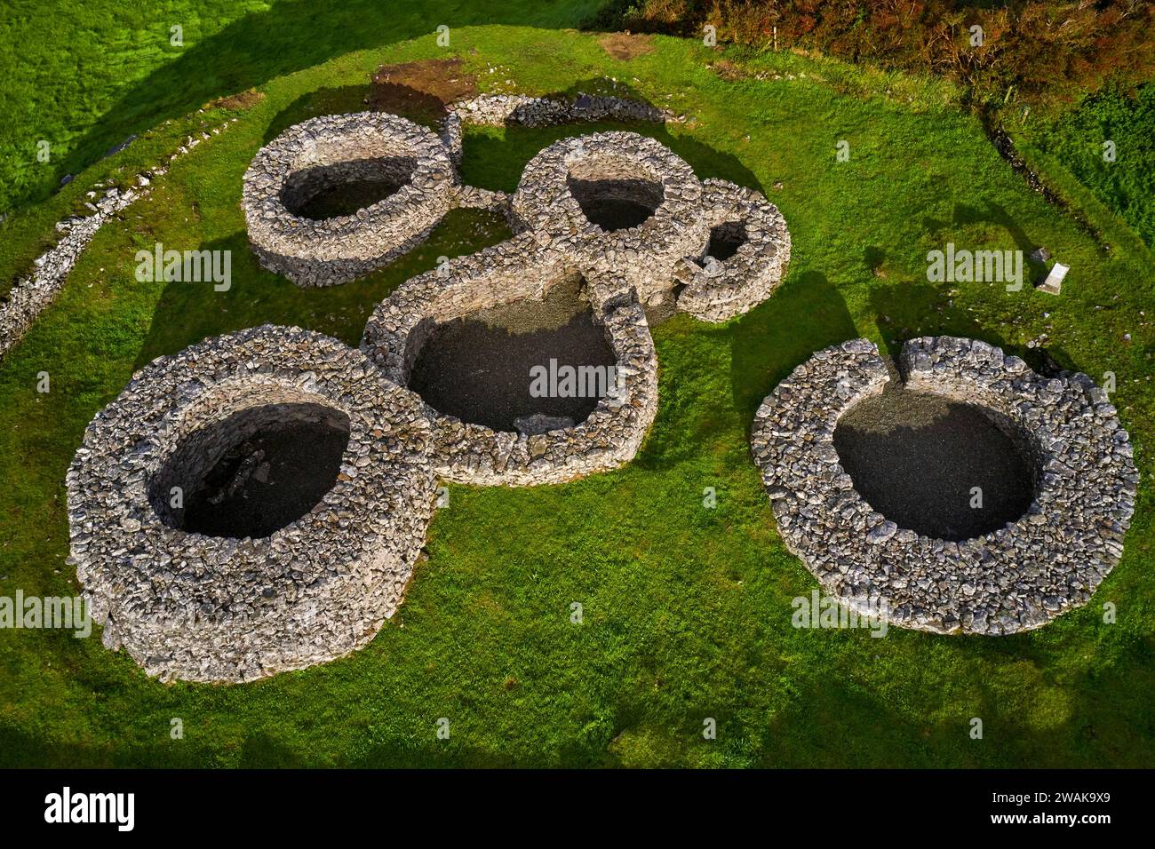 Republik Irland, County Kerry, Dingle Peninsula, Caherdorgan cashel oder Ring Fort, keltische Festungsanlage bei Kilmakedar Stockfoto