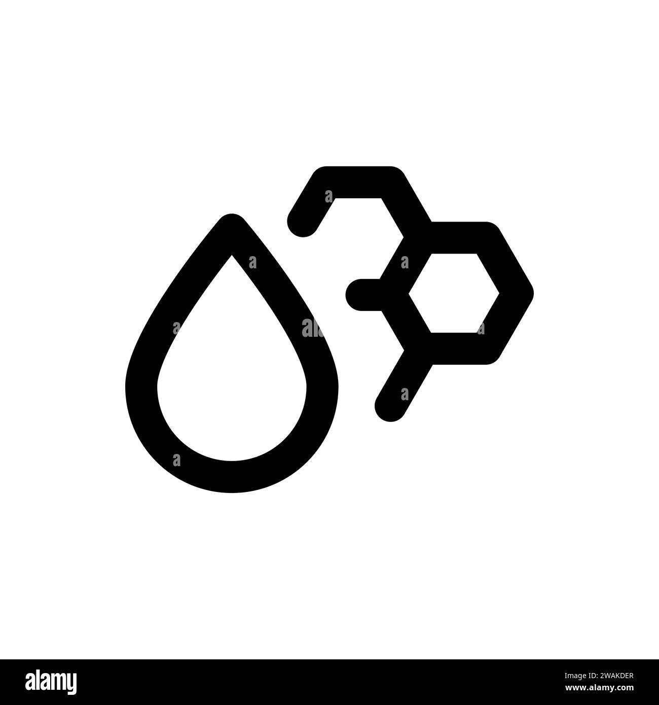 Schwarzes Symbol für mehrfach ungesättigte Fettlinie. Nährwertkennzahlen. Stock Vektor