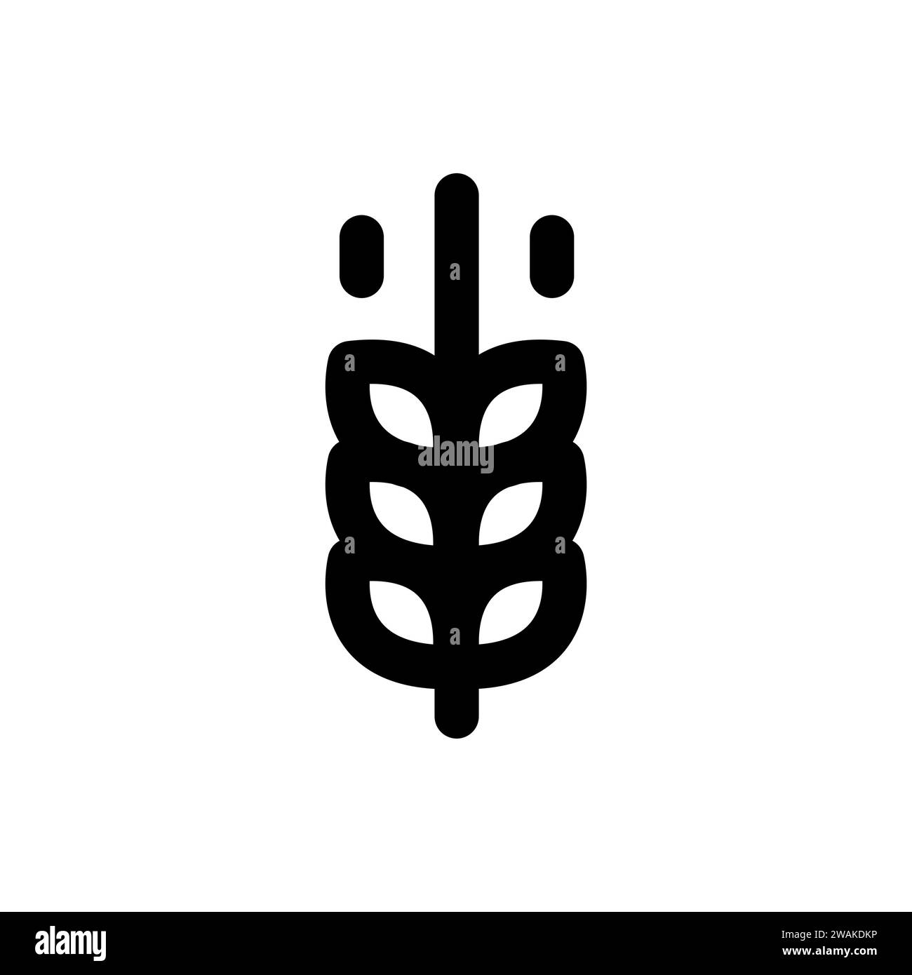 Schwarzes Symbol für die Zeile „Gesamtkohlenhydrate“. Nährwertkennzahlen. Stock Vektor