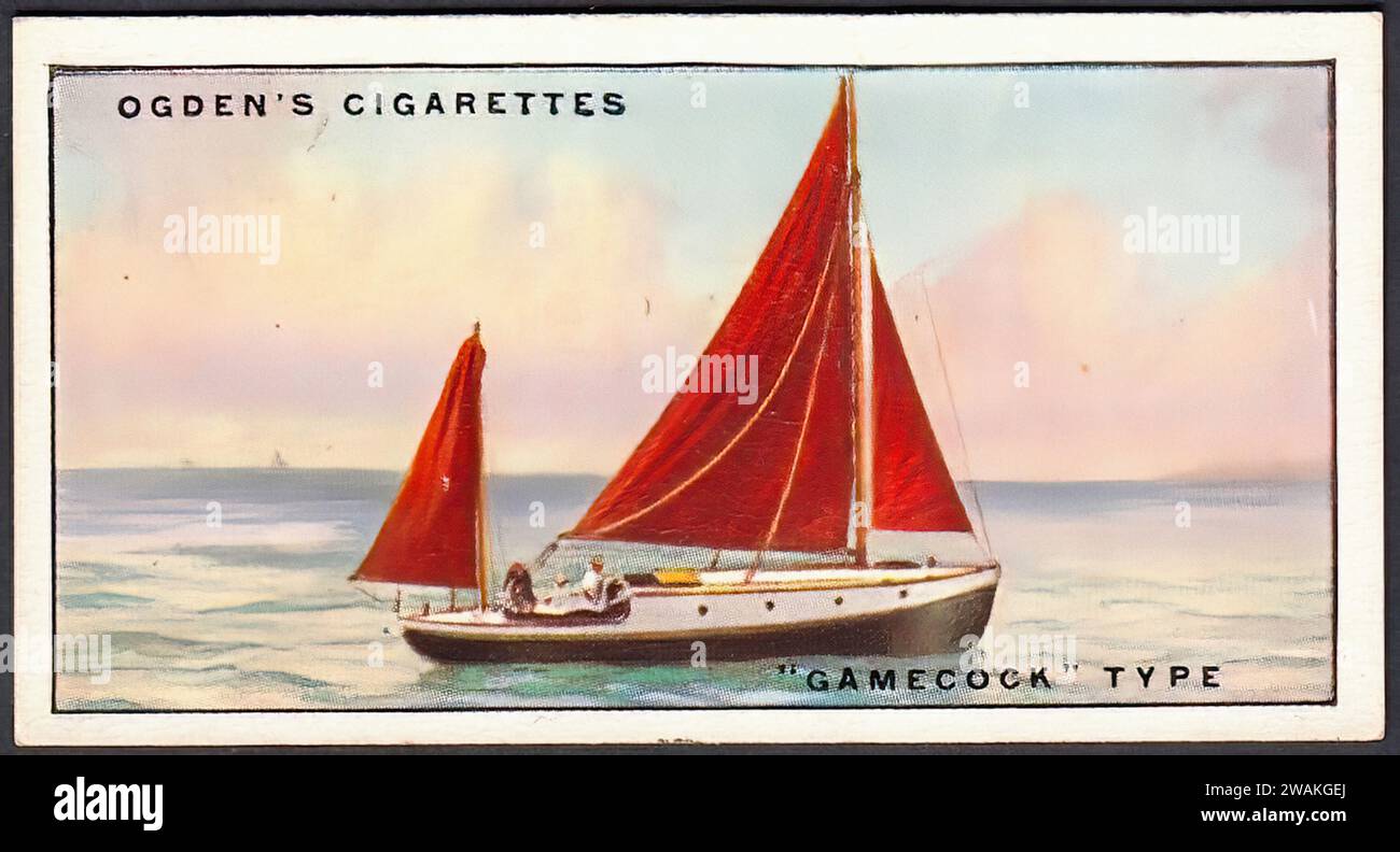 Jagdtyp - Vintage Zigarettenkarte Illustration Stockfoto