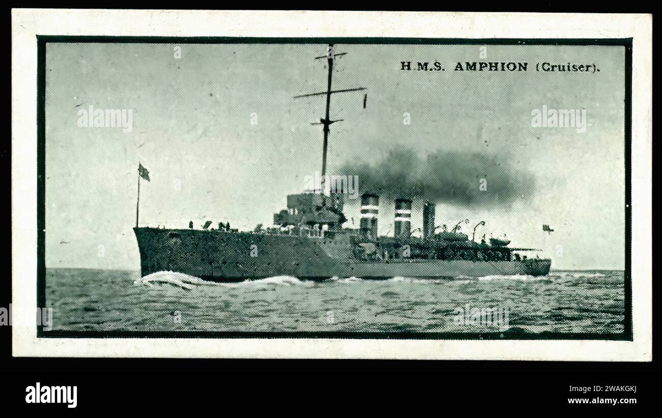 HMS-Kissen - Vintage-Zigarettenkarte Illustration Stockfoto