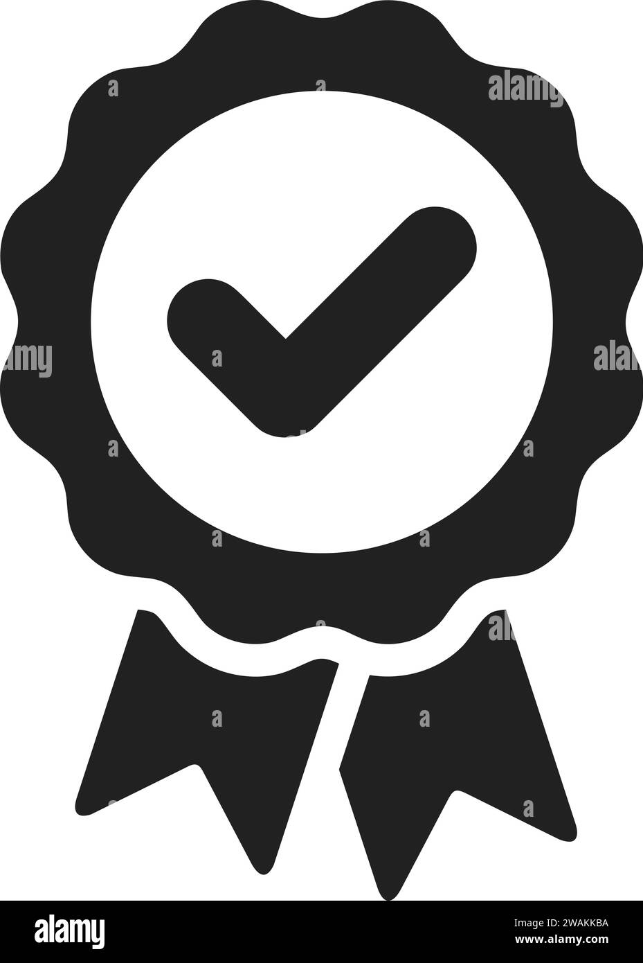 Vektorsymbol für die Genehmigungsprüfung | genehmigtes Zeichen | zertifiziertes Symbol Stock Vektor