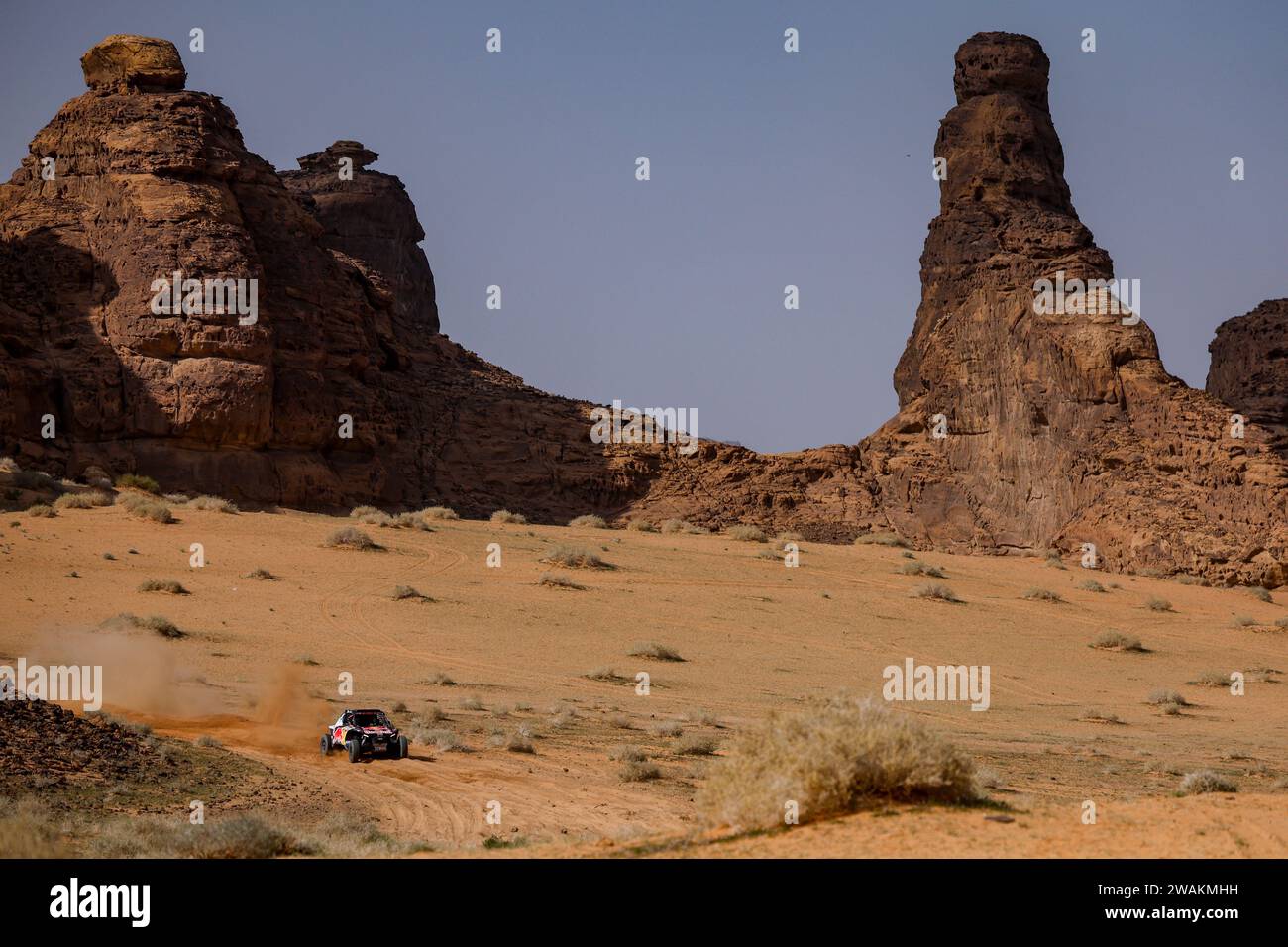 Al Ula, Arabie Saoudite. Januar 2024. 303 GUTHRIE Mitchell (usa), WALCH Kellon (usa), Red Bull Off-Road Junior Team USA von BFG, Taurus T3 Max, FIA Challenger, FIA W2RC, Action beim Prolog der Dakar 2024 am 5. Januar 2024 in Al-Ula, Saudi Arabien - Foto Julien Delfosse/DPPI Credit: DPPI Media/Alamy Live News Stockfoto