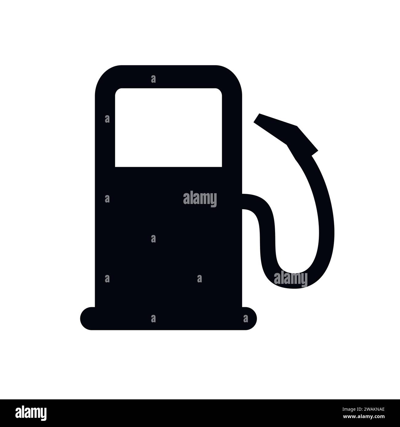 Tankstellensymbol auf weißem Hintergrund isoliert. Schild für Tankstelle, Benzin und Diesel. Vektor der Benzinpumpe Stock Vektor