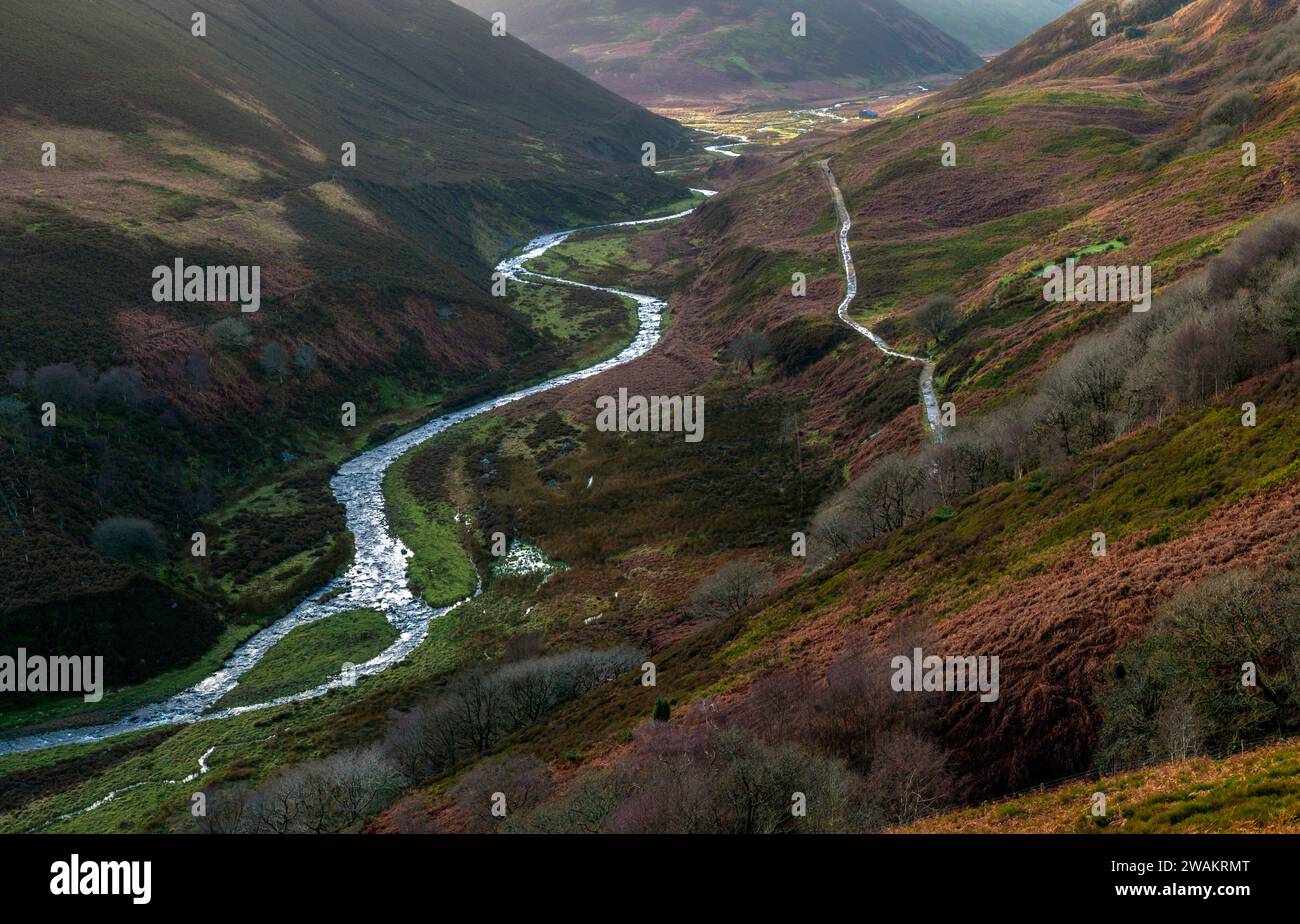 Das Langdedn Valley im Wald von Bowland, Lancashire Stockfoto