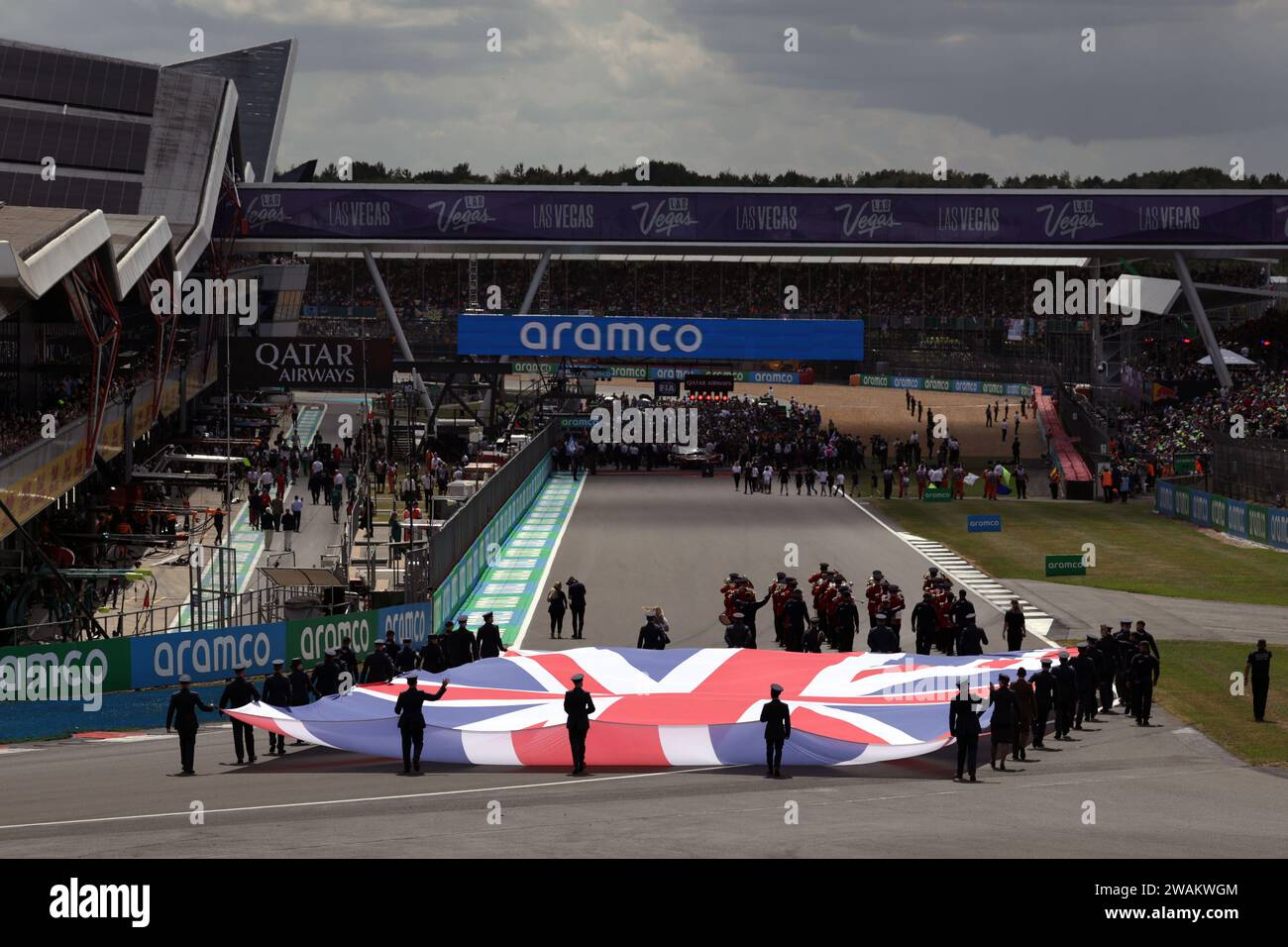 Britische Flagge beim Grand Prix 2023 von Silverstone F1 Stockfoto