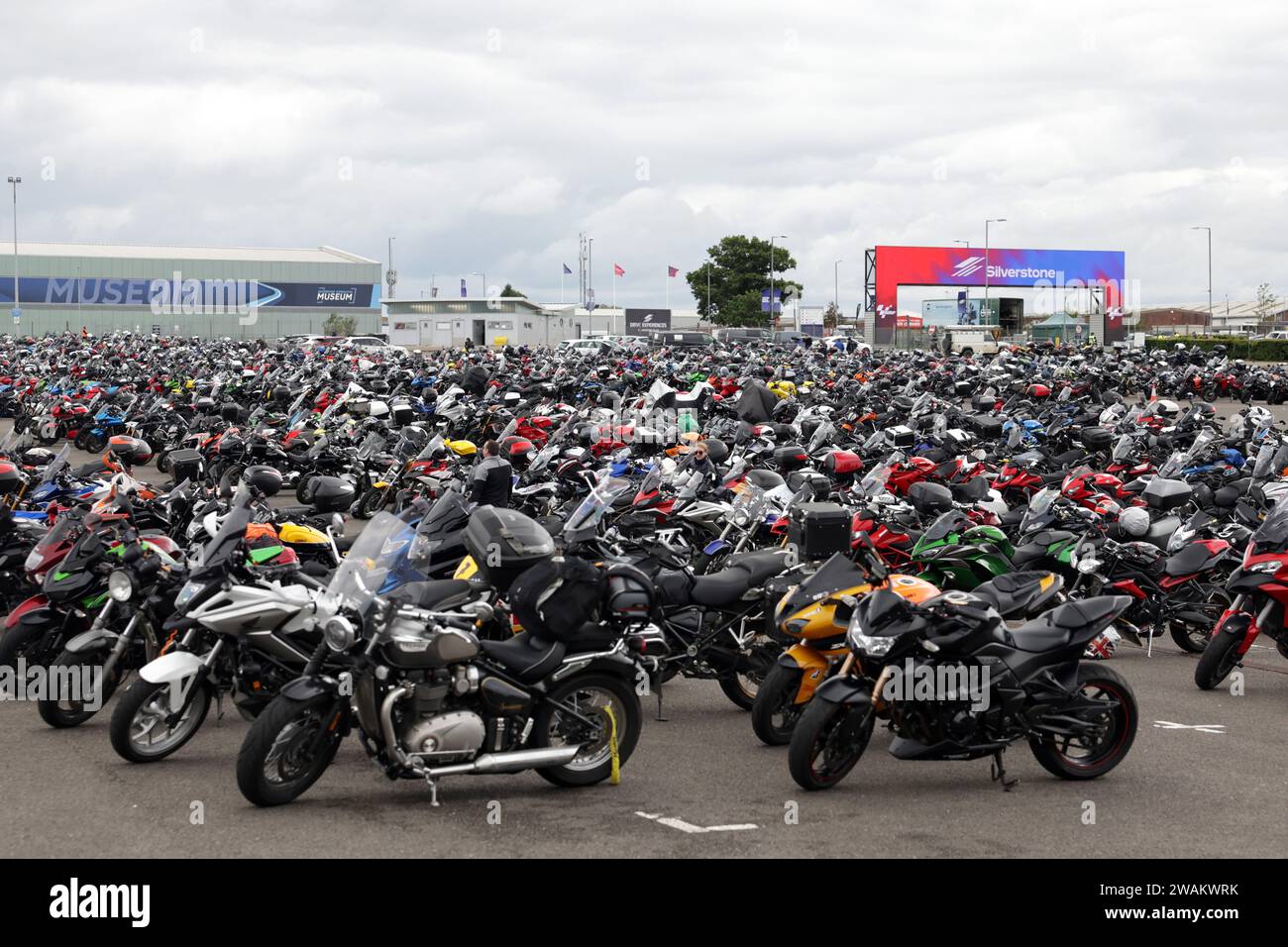 Fahrradparkplätze am Silverstone F1 Grand Prix 2023 von British Stockfoto
