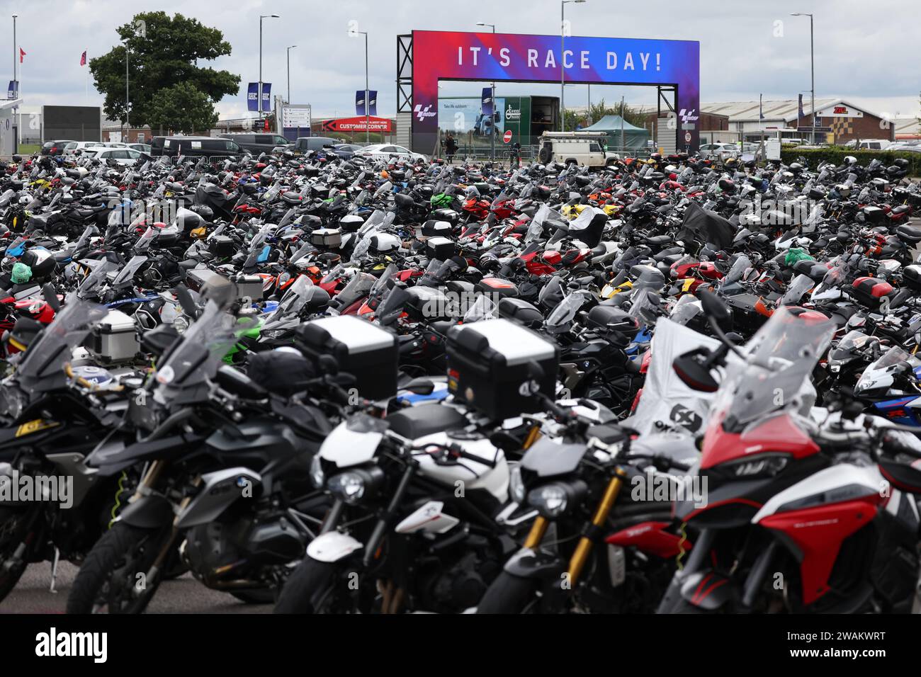 Fahrradparkplätze am Silverstone F1 Grand Prix 2023 von British Stockfoto