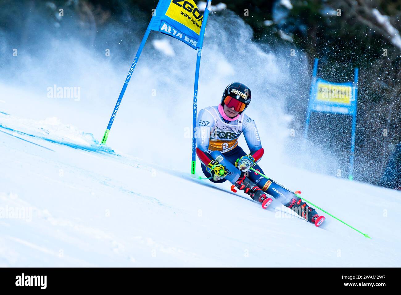 Alta Badia, Italien 17. Dezember 2023. DELLA VITE Filippo (ITA) tritt beim Audi FIS Ski World Cup 2023-24 Herren Riesenslalom auf der Gran an Stockfoto