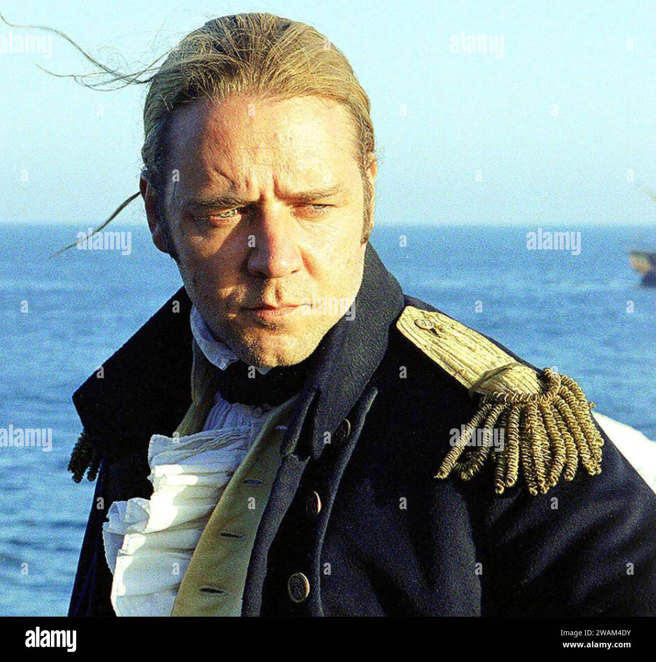 MASTER AND COMMANDER: THE FAR SIDE OF THE WORLD 2003 20th Century Fox-Film mit Russell Crowe als Captain Jack Aubrey Stockfoto