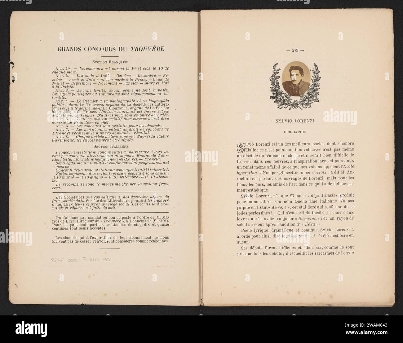 Le Trouvère Nr. 36, 1887 Buchpapier. Fotounterstützung für Druck/Albumendruck Stockfoto