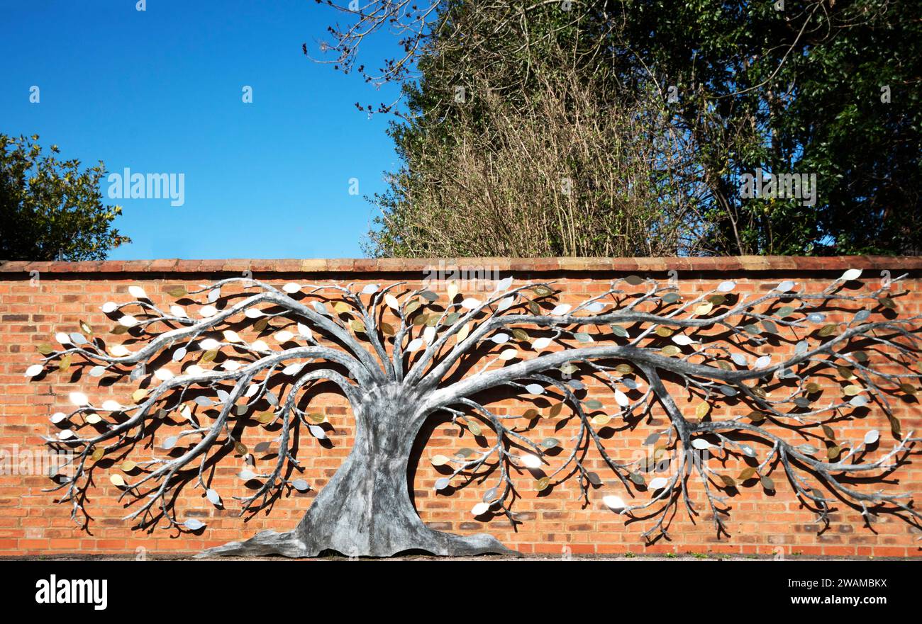 Skulptur „The Greenwood Tree“ in Shakespeares New Place, Stratford-upon-Avon, Warwickshire Stockfoto