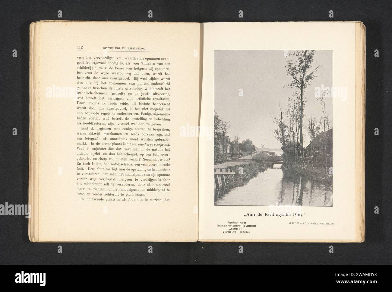 Ansicht der Kralingse Plas, Carl Emil Mögle, um 1895 - in oder vor 1900 photomechanischer Druck Rotterdam Papierbach Kralingse Plas Stockfoto