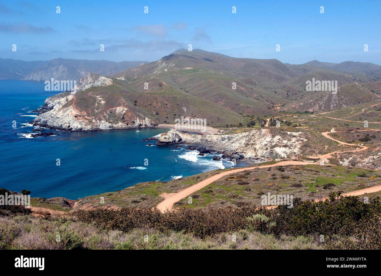Strände und Küste auf der Rückseite von Catalina Island, Kalifornien, USA Stockfoto