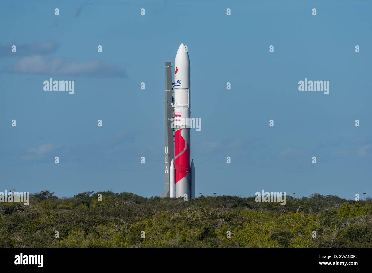 Cape Canaveral, Florida, USA. Januar 2024. ULA Vulcan Rocket Credit: Brandon Moser/Alamy Live News Stockfoto